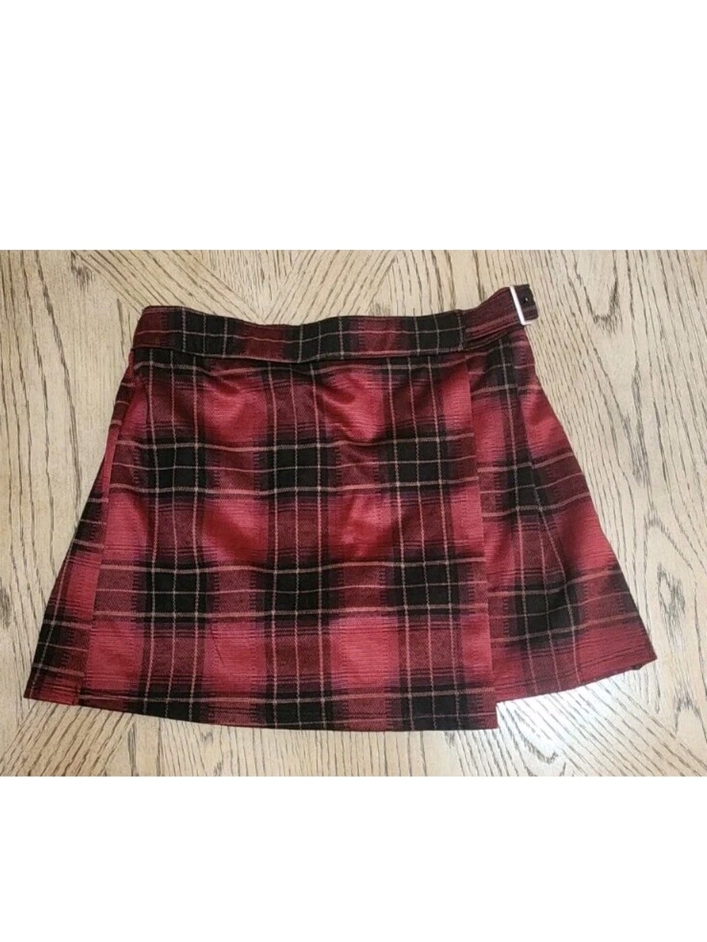 Abercrombie Kids Plaid Wrap Skort Asymmetrical Buckle Size 11/12